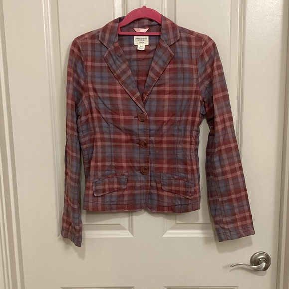 Y2K Plaid American Eagle Blazer - Picture 3 of 7